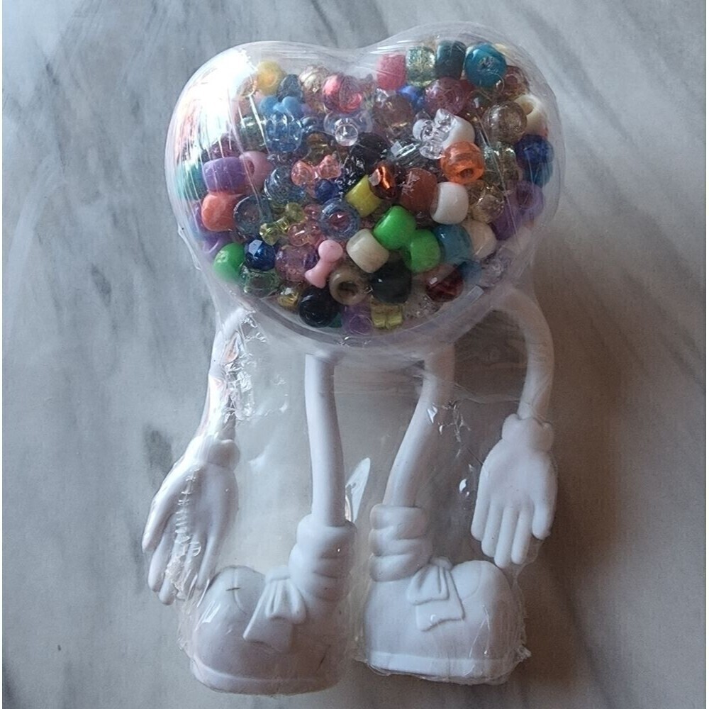 Beads Assortment Kids Party Hobby Art Crafts Projects Fun Colorful New Heart